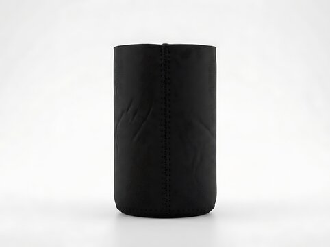 Black neoprene beverage cooler sleeve or stubby holder for keeping drinks cold at home or outdoors.koozie mockup 