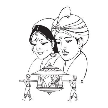 Bride Groom Profile with Palki Procession