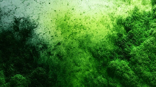 Vibrant green textured gradient background with natural moss and forest tones using grainy noise effect for organic and ecological design projects