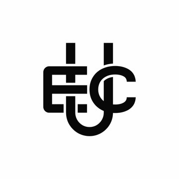 Minimalist black ECU interlocking monogram logo.