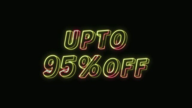  Up To 95% Off Neon Text Seamless Loop 4K with Black Background Animated Promotional Typography for Video Editing
