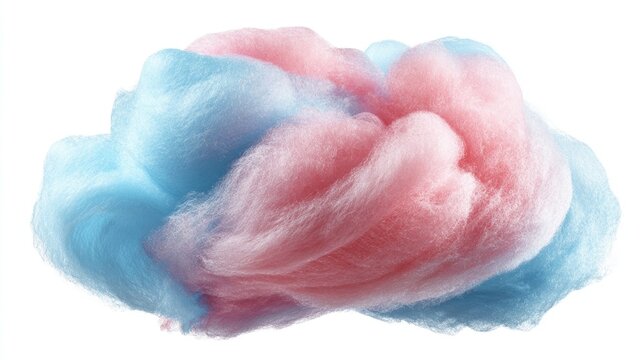 Pink and blue cotton candy cloud sweet spun sugar treat for parties an