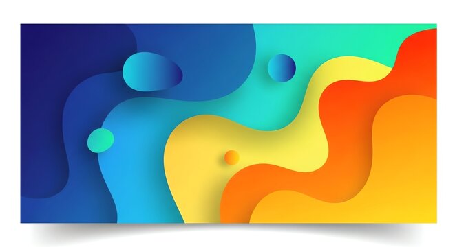 Abstract colorful wavy fluid background
