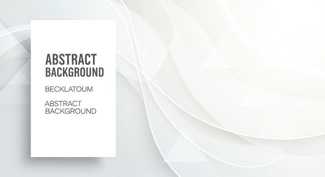 White abstract background with flowing grey waves