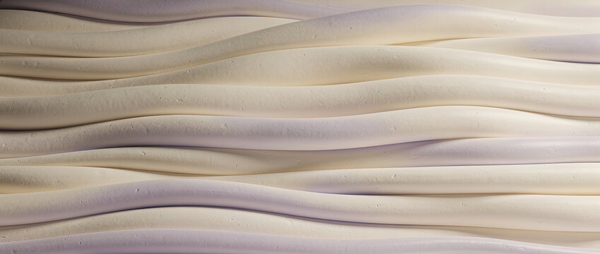 Modern Wavy Cream Abstract Background with Undulating Lines and Soft Pastel Colors