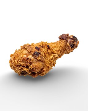 Crispy Fried Chicken Isolated on White Background