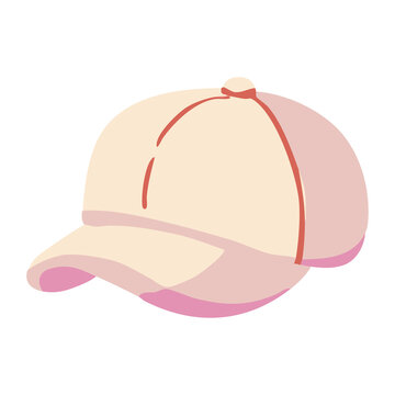 Pink Baseball Cap Back Illustration