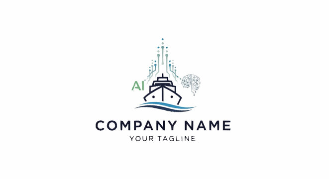 Minimalist anchor logo design for maritime business branding.