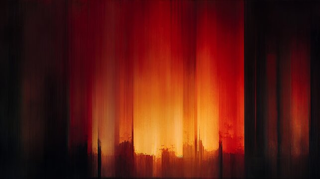 Intense abstract fiery background with vertical digital noise and warm red orange glowing strokes for dramatic heat wave concepts