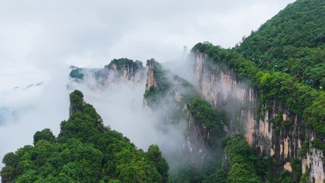 Summer scenery of Huanghe Maple Forest and Yunding Scenic Area, Enshi, Hubei, China