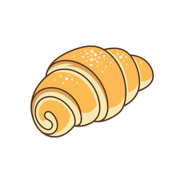 Minimalist Vector Illustration of Salt Bread