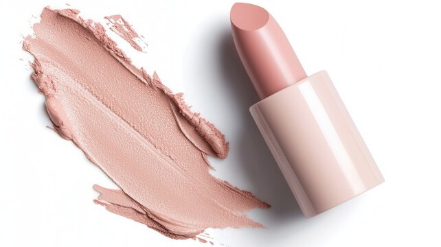 Vibrant pink glitter lipstick stick highlighting sparkling texture and shine for beauty cosmetic concepts fashion