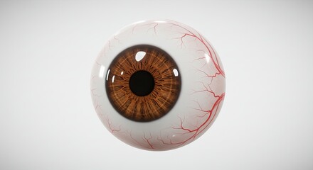 Realistic 3 d render of a human eye isolated on white background © wahyu bsbt