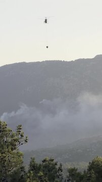 Aerial fire fighting in action