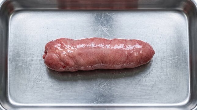 Human Appendix Close Up on Sterile Surgical Tray Medical Anatomy Pathology and Healthcare Research