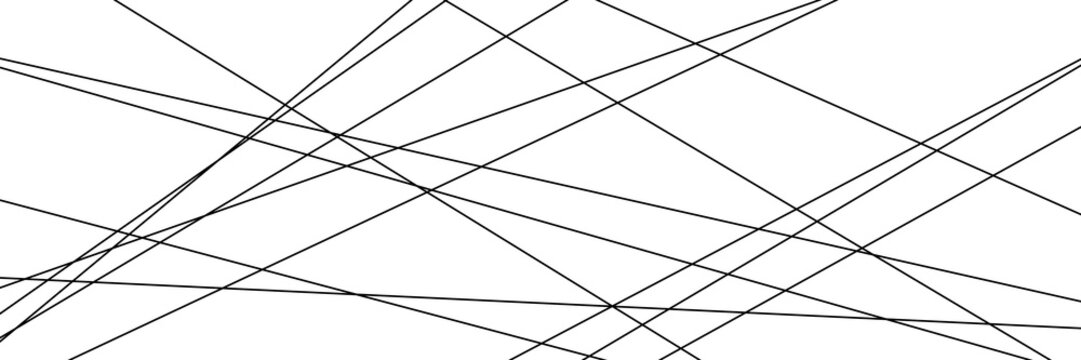 Chaotic arrangement of straight geometric lines