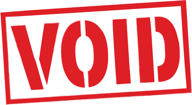 Red void rubber stamp text icon