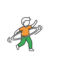 Fototapeta premium Person Hula Hooping