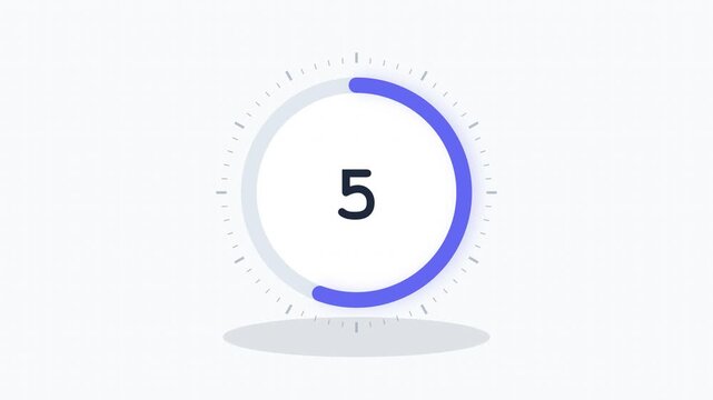 Circular Progress Countdown Timer 4K | Parameterized UI Animation