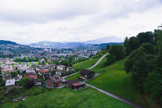 ピラトゥス山から見える風景