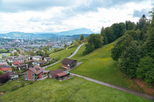 ピラトゥス山から見える風景