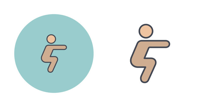 Squat Vector Icon