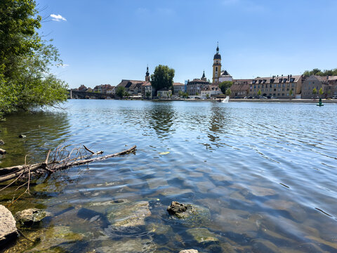 View of the Town of Kitzingen on the Main River in Lower Franconia, Bavaria, Germany