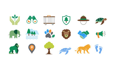 Fototapeta premium Environmental Conservation Symbol Collection