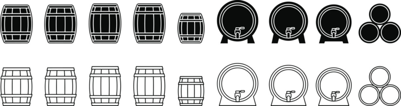 Drum and Percussion Instrument Icon Collection