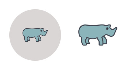 Rhino Vector Icon © Muhammad