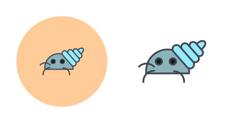 Obraz premium Hermit Crab Vector Icon