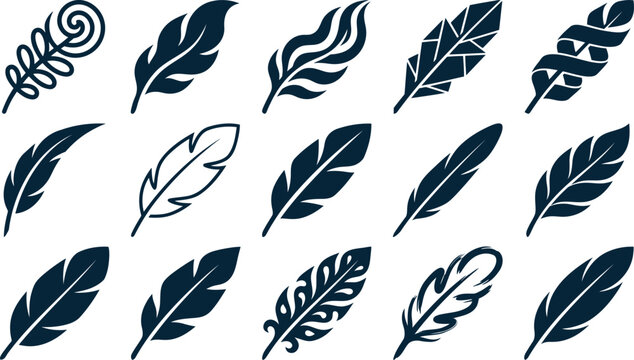 Black and white of abstract feather shapes in a repeating pattern