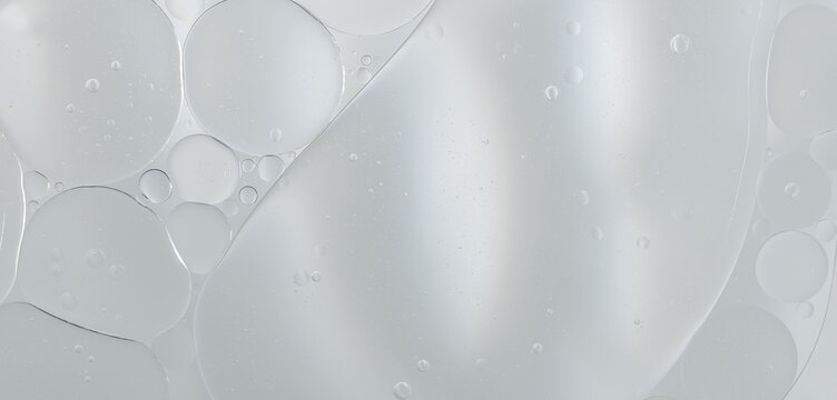 Abstract clear water bubbles essential oil beauty collagen Serum Repair cell background.	
