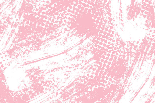 Pink and white grunge halftone background