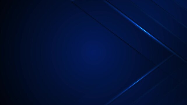 Dark blue abstract tech background sleek diagonal panels, glowing electric lines, and clean modern depth. corporate videos, software promos, digital screens, business titles, and motion graphic loops.