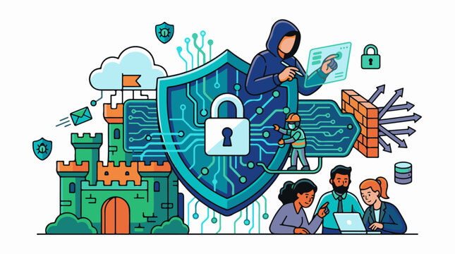 Digital fortress shields data from hackers team secures assets