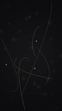 Abstract Night Light Traces in Dark Sky with Gentle Lines and Dots