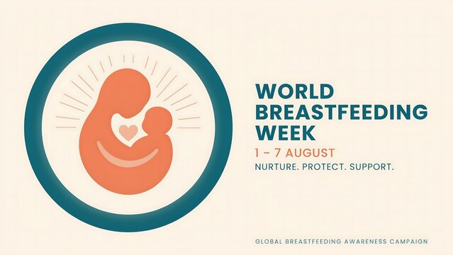 World breastfeeding week awareness poster design