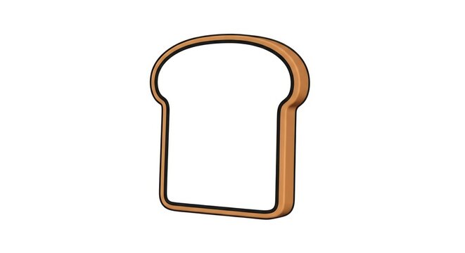 Slice of toast bread with thick brown crust