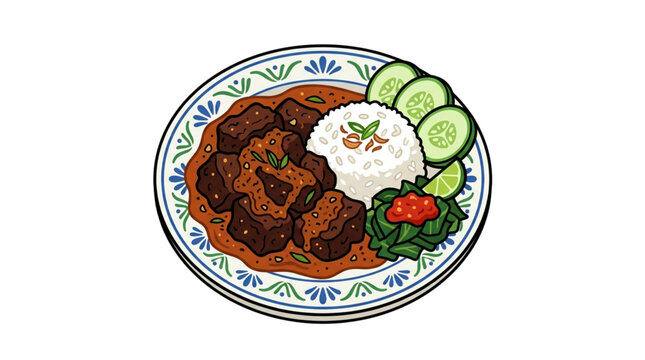Rendang with Rice