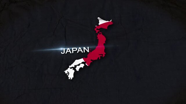 Japan Map Animation 4K