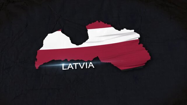 Latvia Map Animation 4K