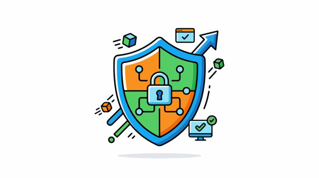 Digital shield with lock blocks data and protects systems