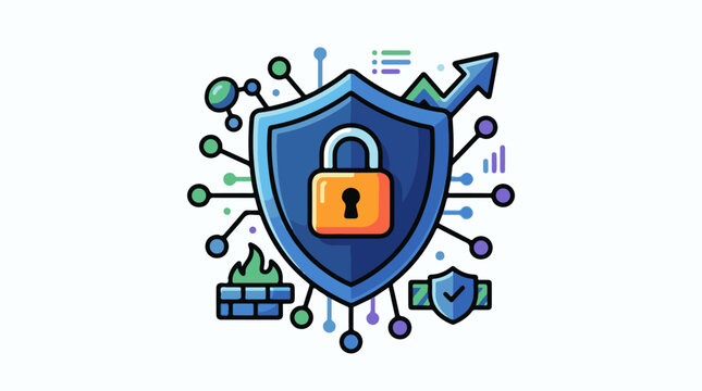 Digital shield with lock firewall and network connections