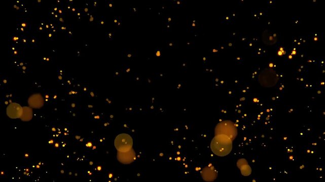Golden Fire Particle Explosion Abstract Energy Background Animation