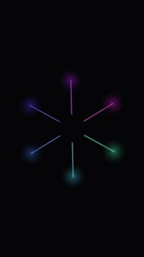 Launching Neon Light Beams Into Dark Space