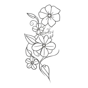abstract floral background with flowers