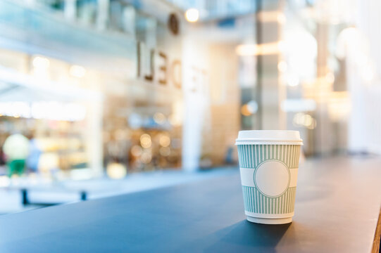 Takeaway coffee on counter