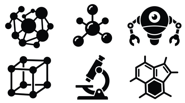 Science Icons &ndash; Chemistry, Biology, and Research Symbols