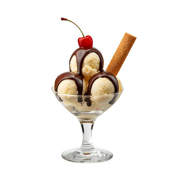 ice cream with chocolate